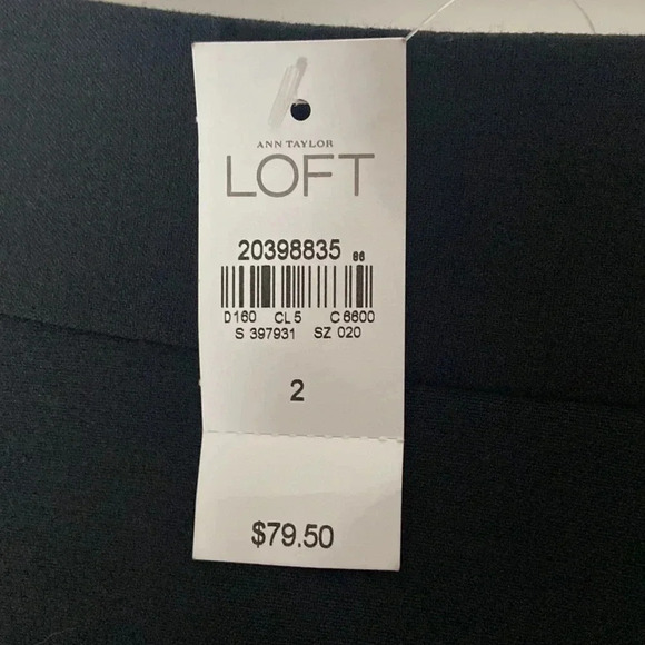 Imperfect NWT black skirt unique hemline fun pattern classic black skirt size 2 - Picture 11 of 14